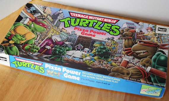 Teenage Mutant Ninja Turtles Pizza Power Board Game 1980s Complete