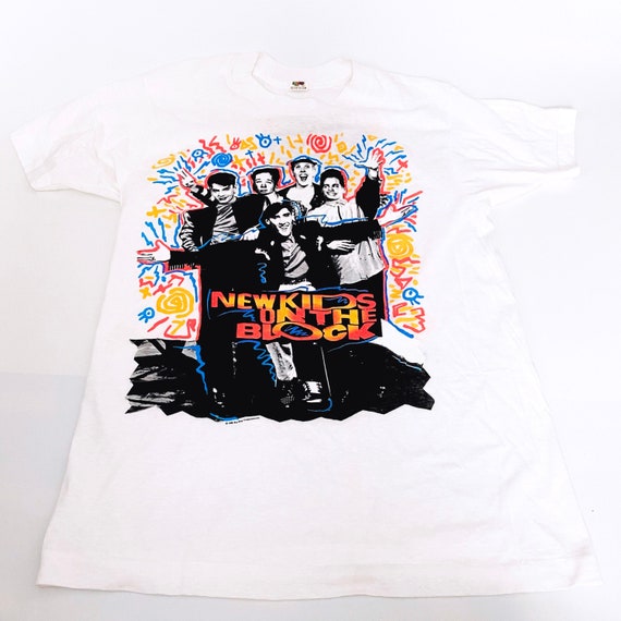 Vintage 1990 New Kids On The Block T-Shirt Size M… - image 1