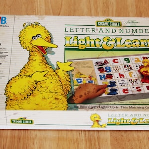 Sesame Street Letter and Number Light and Learn 1980s Milton Bradley