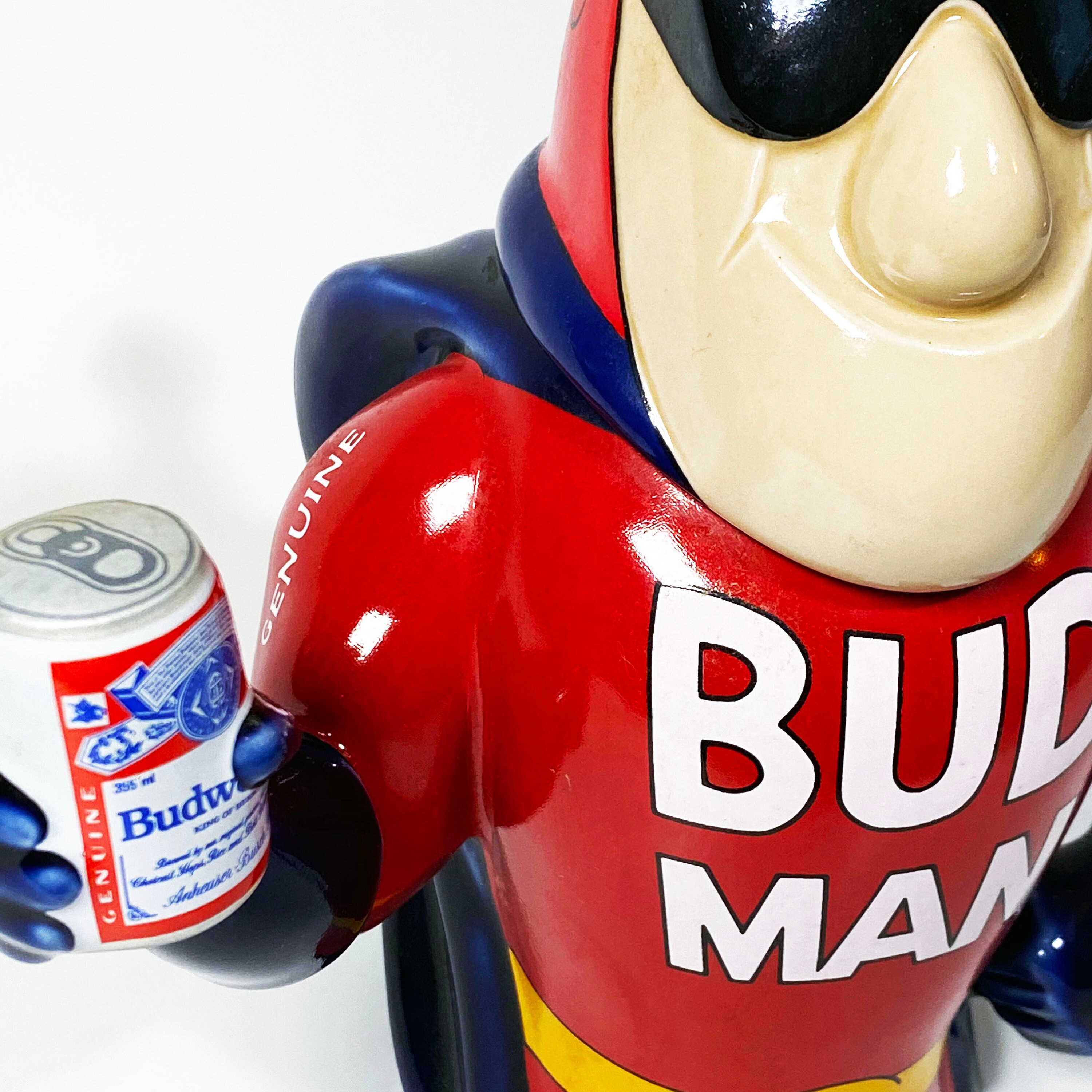 Vintage 1993 Bud Man With Can Beer Stein Mug Budweiser 90s Great