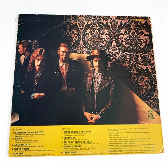 Vintage Best Of Cream Record Eric Clapton Album Vinyl 12 1969