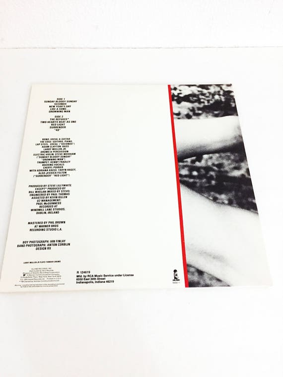 Vintage Original U2 War Gatefold LP With Liner Record Album Vinyl