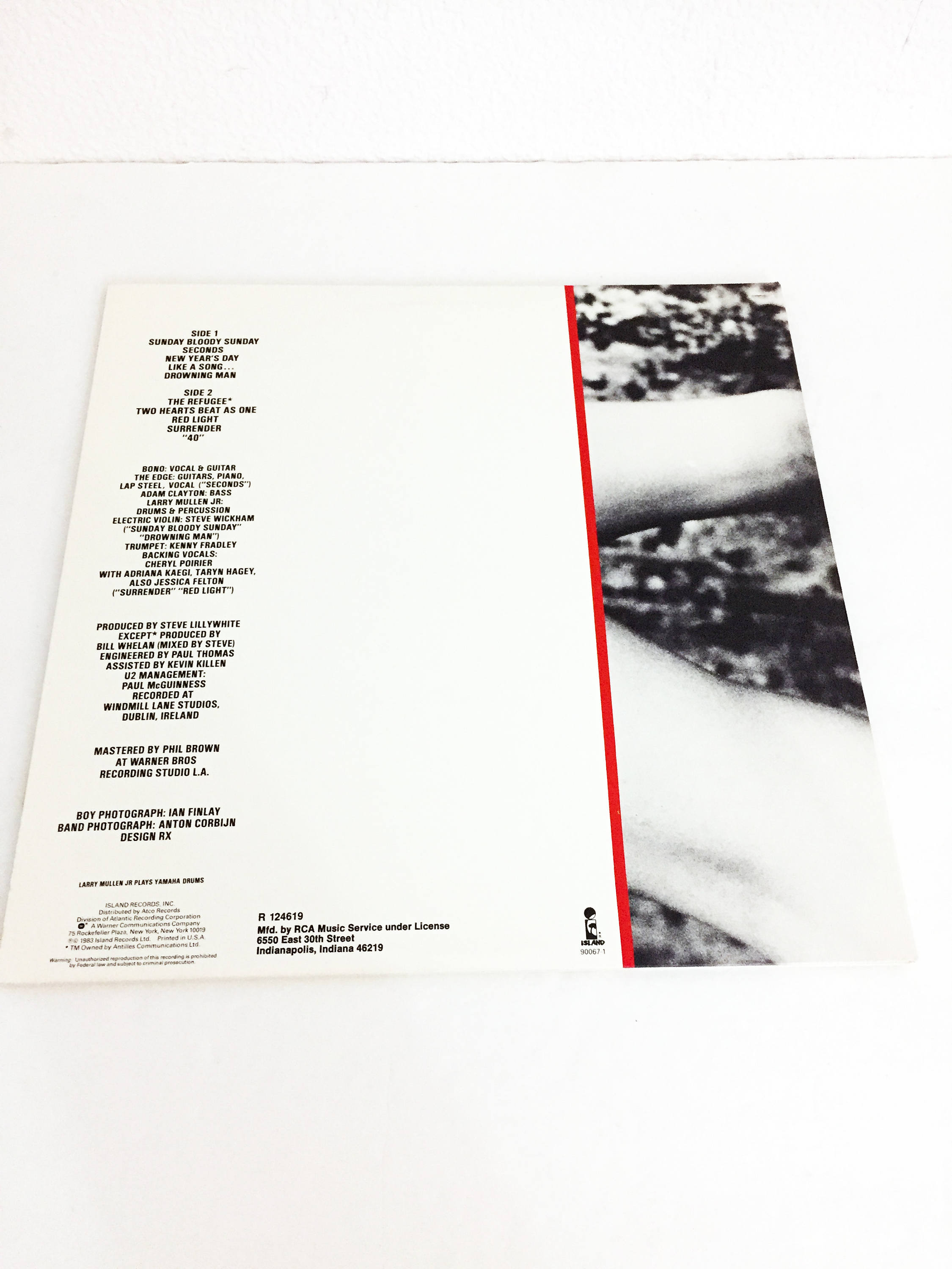 Vintage Original U2 War Gatefold LP With Liner Record Album Vinyl