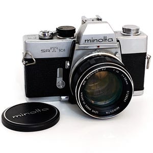 Vintage Minolta SRT 101 35mm SLR Film Manual Camera w/ 58mm 1.4 Rokkor Lens Photography Photo