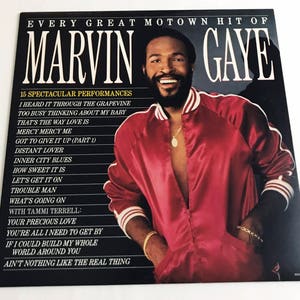 Vintage Every Great Motown Hit Marvin Gaye LP Album Record 1983 Romance 80s R&B