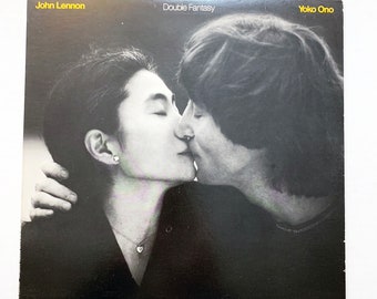 Vintage John Lennon Yoko Ono - Double Fantasy 1980 LP Record Vinyl Album