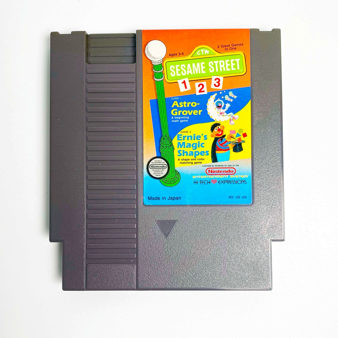 Vintage Nintendo NES Sesame Street 123 Astro Grover Ernie's Magic