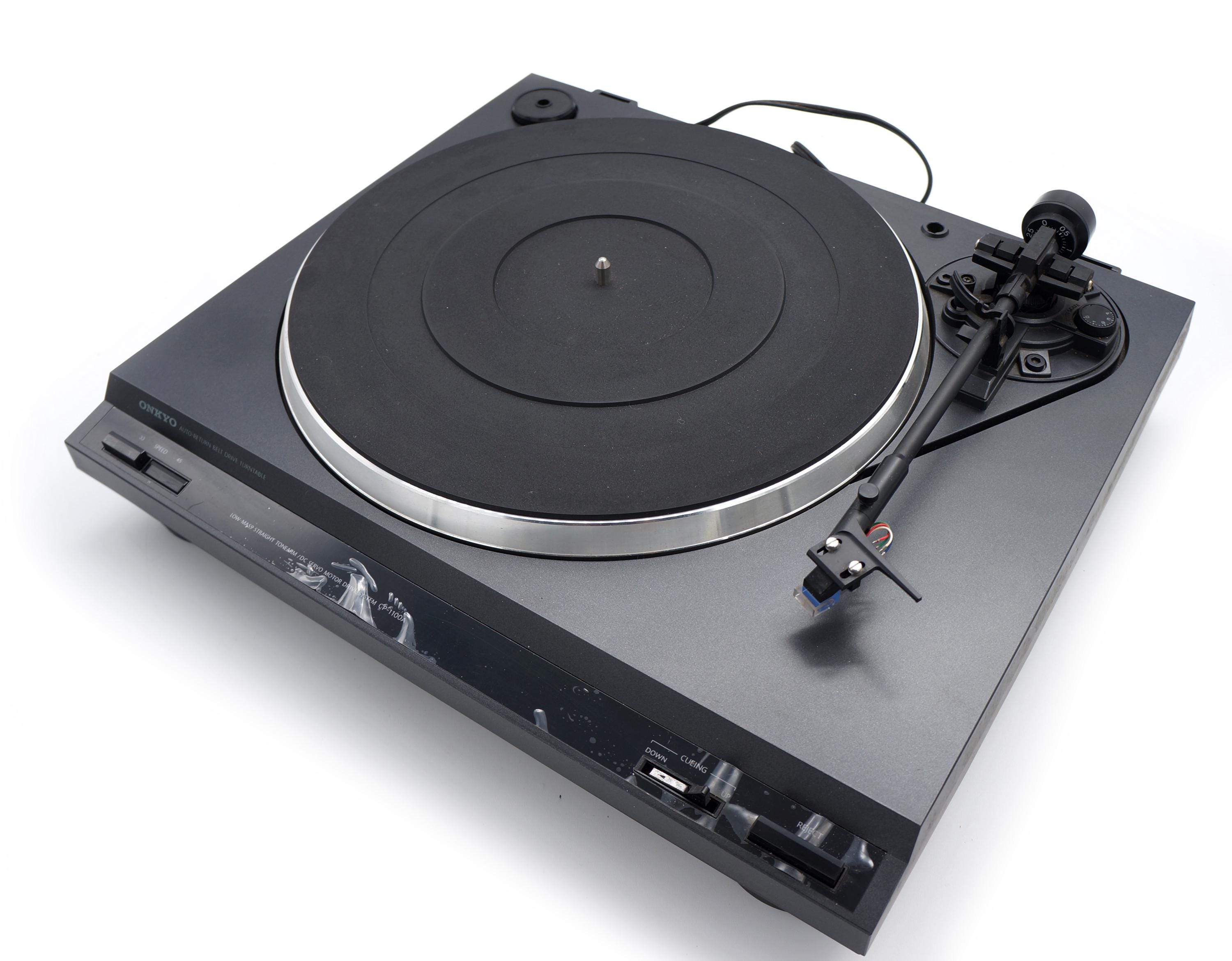 Vintage Onkyo CP-1100A Automatic Turntable Black Tested Works With