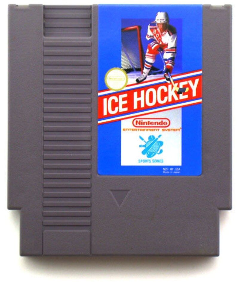 Vintage Nintendo NES Ice Hockey Video Game 1988 Sports Etsy