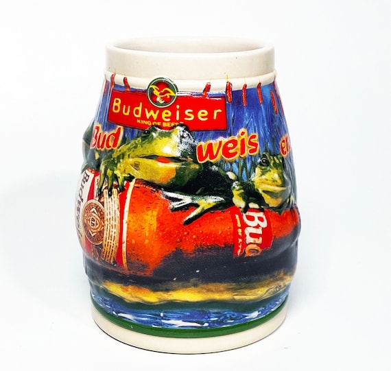 Vintage 1996 Bud Weis Er Frog Beer Stein Budweiser 90s Near Mint