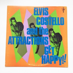 Vintage Original Elvis Costello Get Happy 1980 Promotional LP with Liner Record Album Vinyl 36347