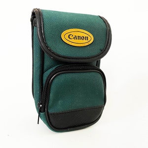 Vintage Canon Green Padded Camera Case Camera Carrying Case Point and Click Photography Photo