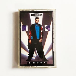Vintage Vanilla Ice To The Extreme Cassette Tape Original 1990 Ice Ice Baby 1990s Rap Hip Hop