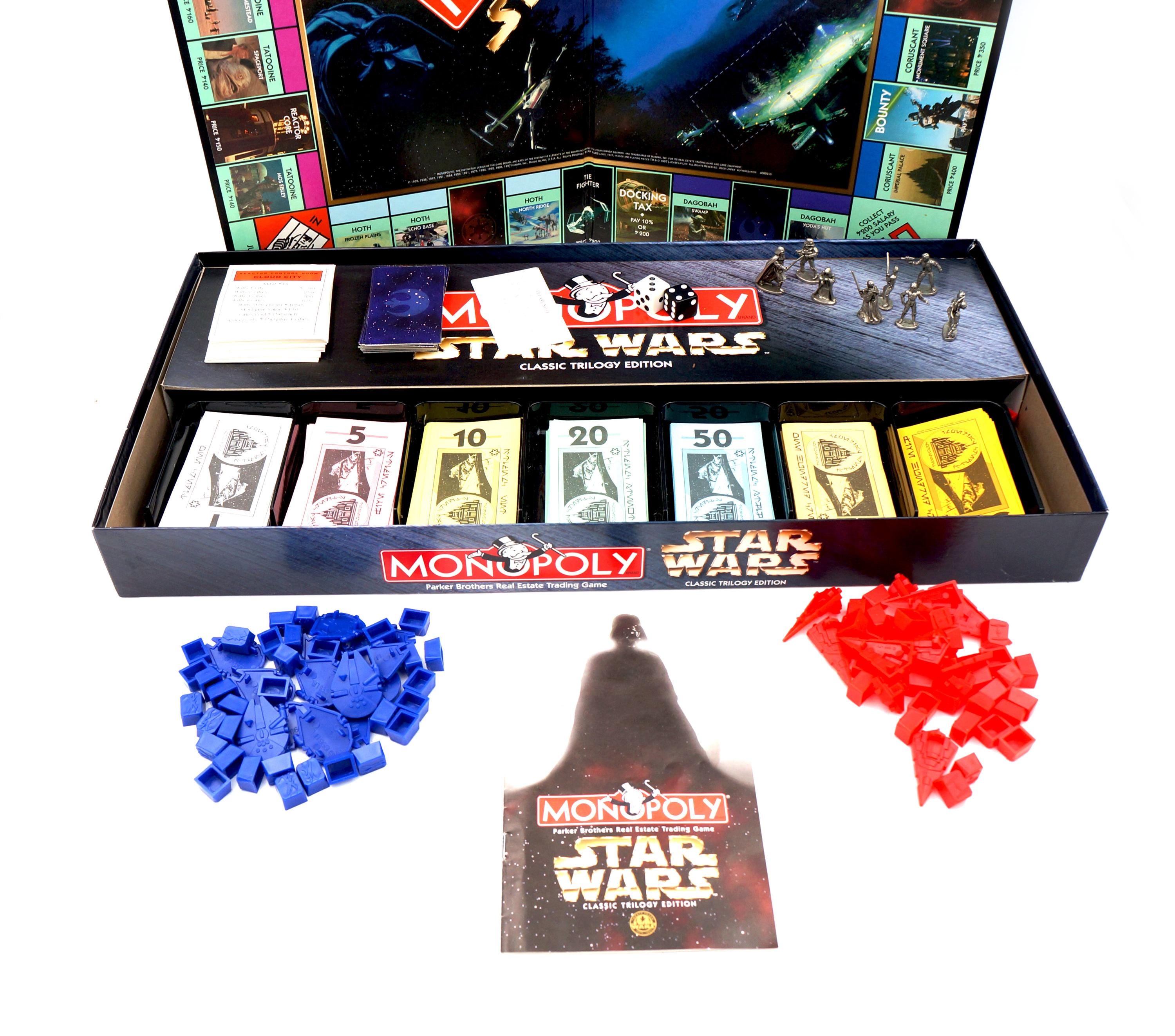 Vintage 1996 Star Wars Monopoly Classic Trilogy Edition Board Game