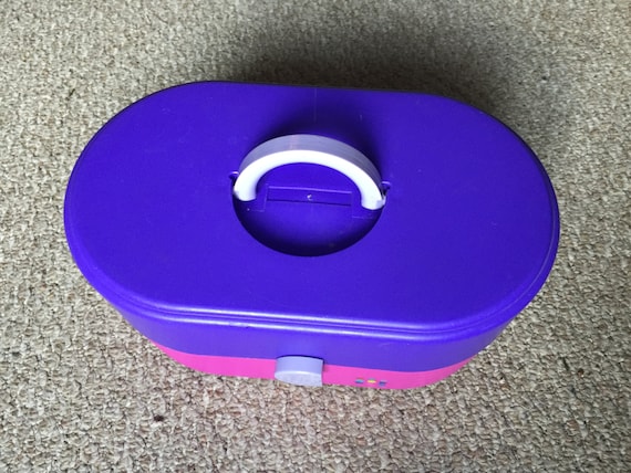 Vintage Caboodles Cosmetic Case Pink Purple Caboo… - image 3