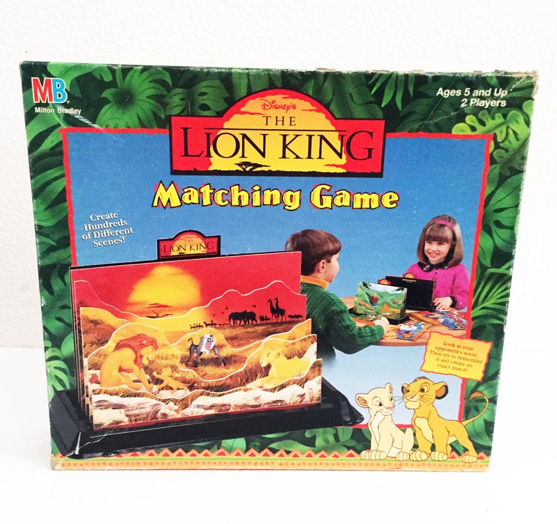 Vintage The Lion King Matching Board Game Complete 1990s | Etsy