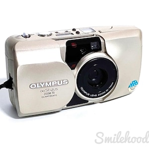 Olympus Stylus 70 Zoom 35mm Point and Shoot Film Camera Tested Works Mju