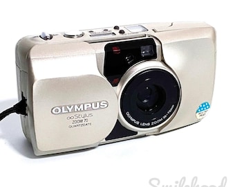 Olympus Stylus 70 Zoom 35mm Point and Shoot Film Camera Tested Works Mju