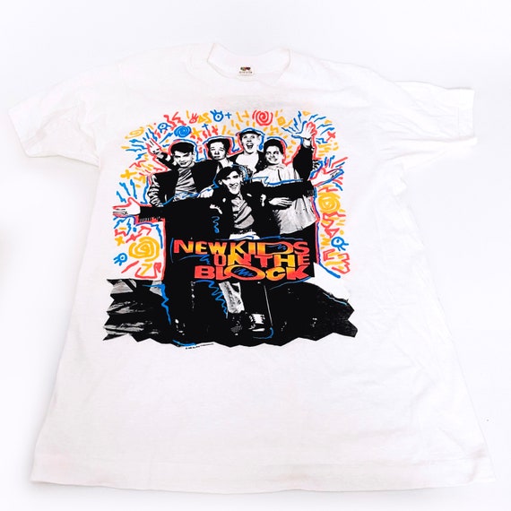 Vintage 1990 New Kids On The Block T-Shirt Size M… - image 8