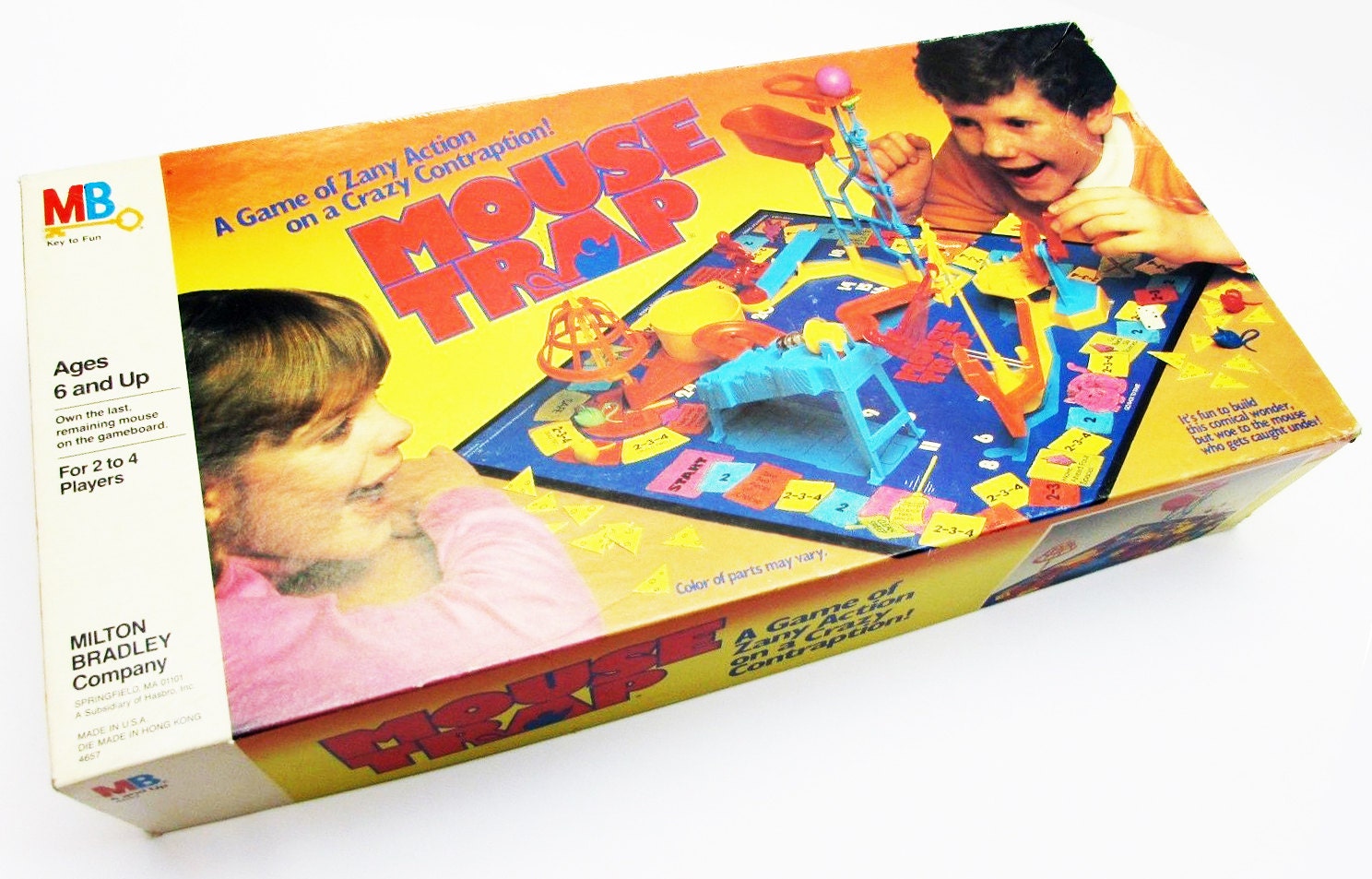 Vintage 1984 Mouse Trap Game in Box, No Balls or Rules Otherwise Complete,  Game in Very Good Used Condition, Box Worn, Rube Goldberg Game 
