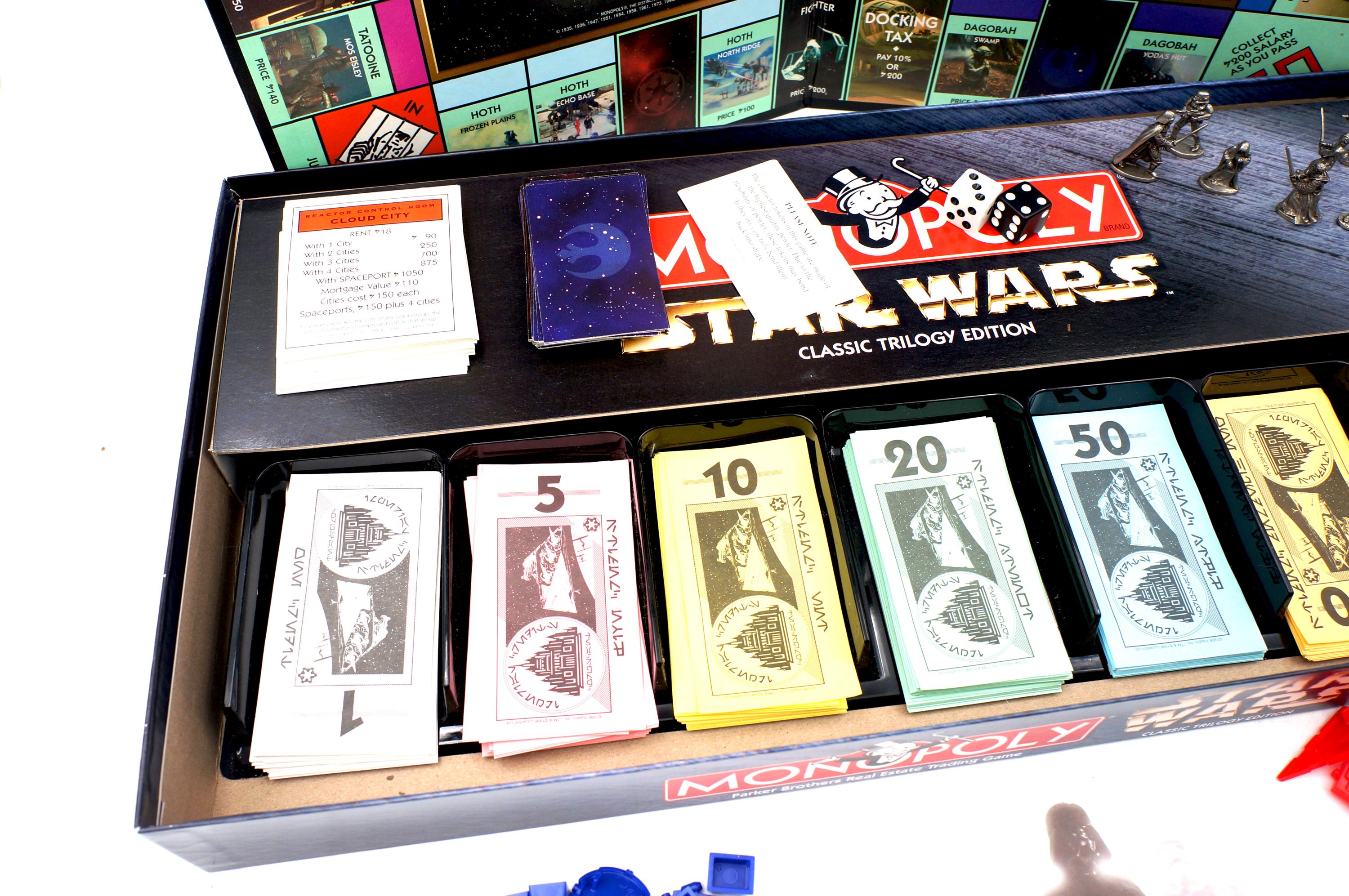 Vintage 1996 Star Wars Monopoly Classic Trilogy Edition Board Game