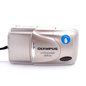 Olympus Stylus Epic 80 35mm Point and Shoot 35mm Film Camera Tested Weather Resistant Zoom Mju Lomo Silver