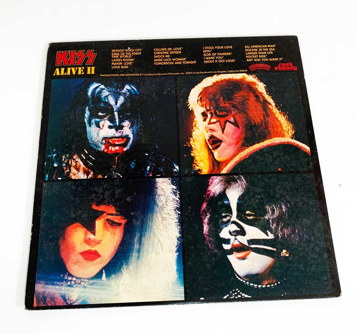 Vintage 1977 Kiss Alive II Live Double LP Record Album Vinyl Etsy