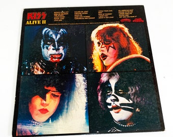 Vintage 1977 Kiss Alive II Live Double LP Record Album Vinyl
