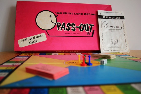 Vintage Drinking Pass Out Board Game Party Complete Etsy