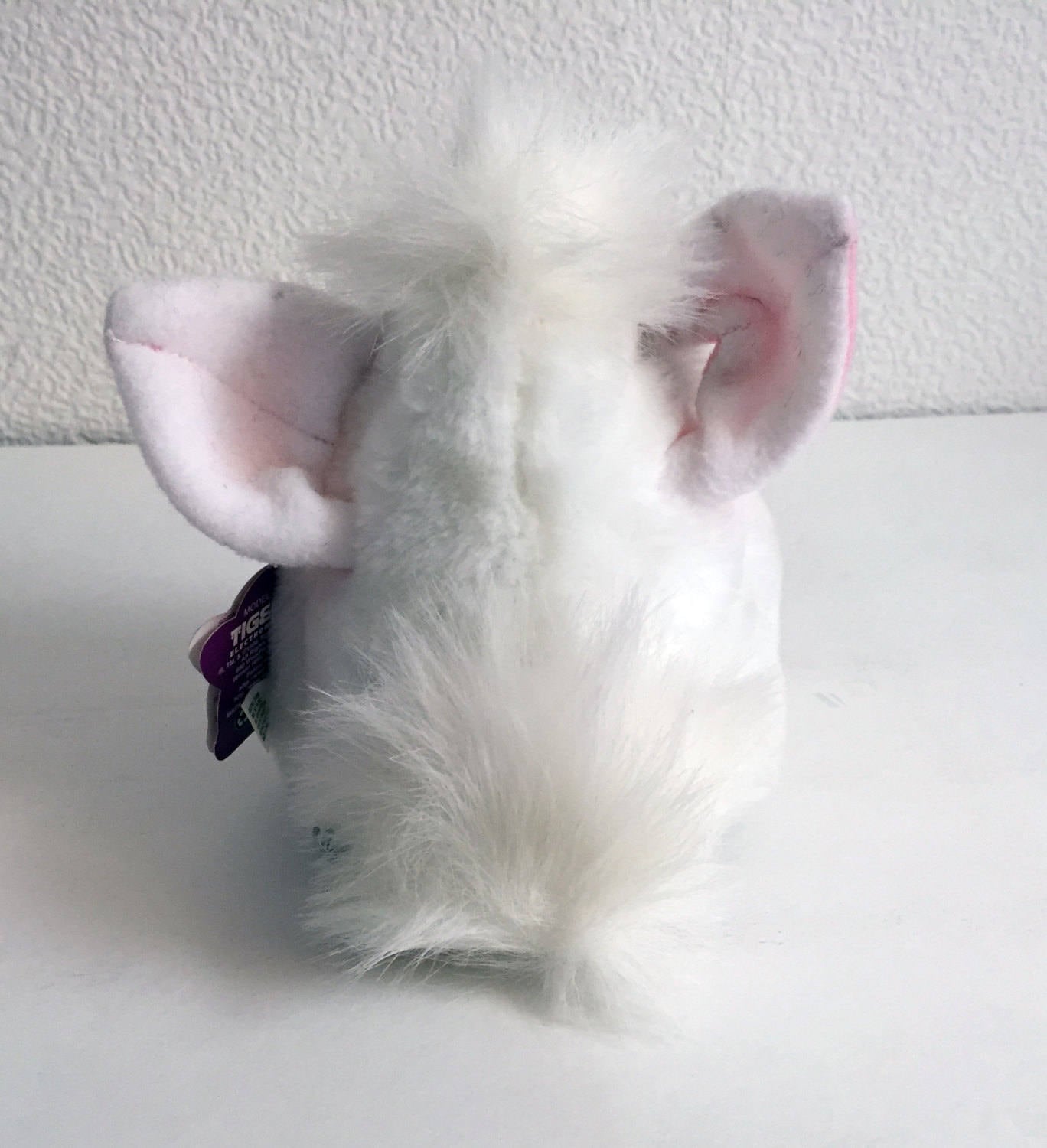 Vintage Pink White Furby 1990s Tested and Works with Tags by Tiger