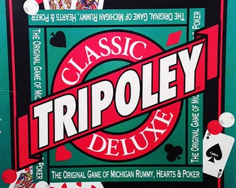 Vintage Classic Tripoley Deluxe Board Game 100% Complete 1992 Cadaco