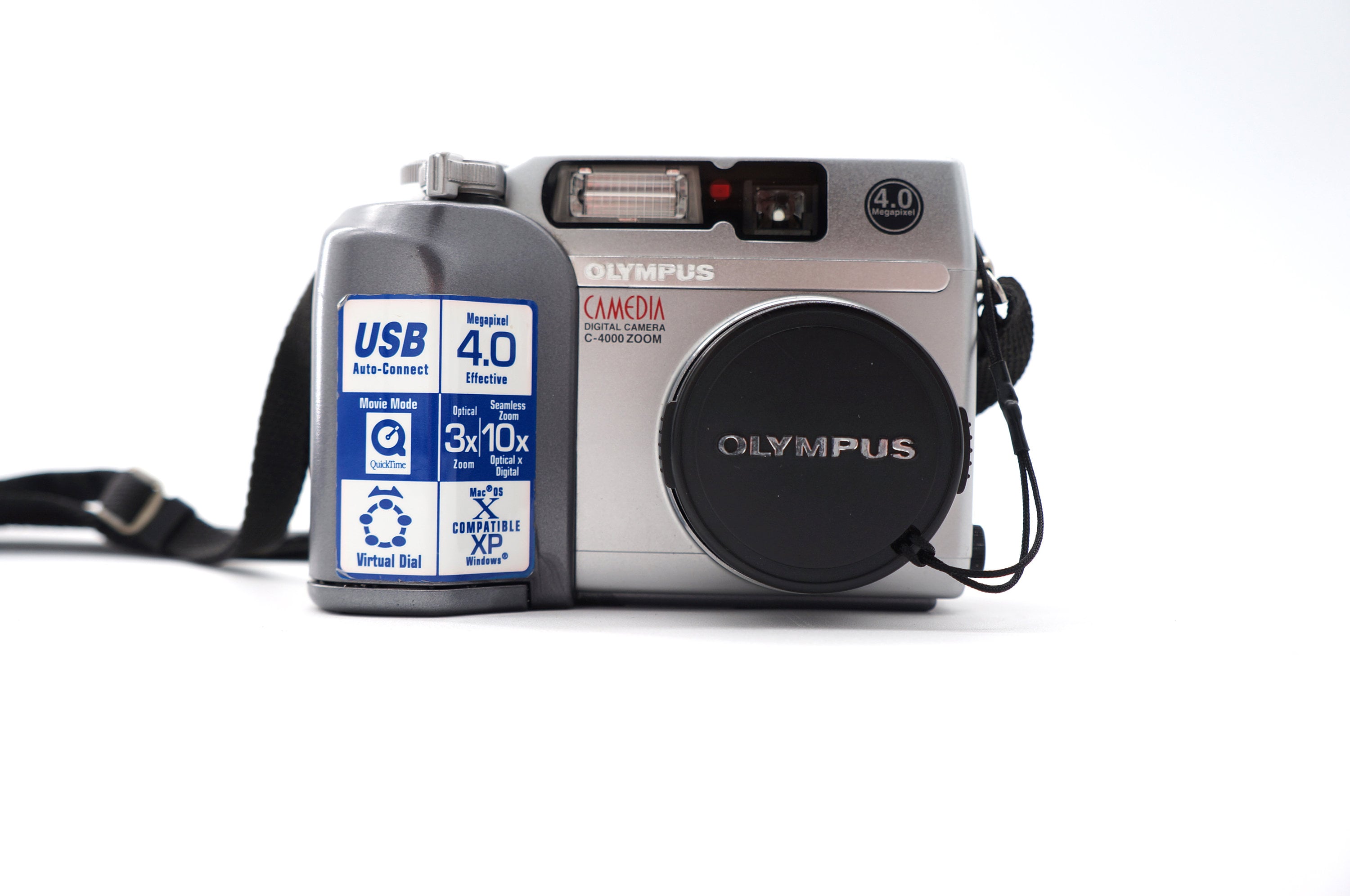 Vintage Olympus Camedia C-4000 4MP Digital Camera Zoom AF Point