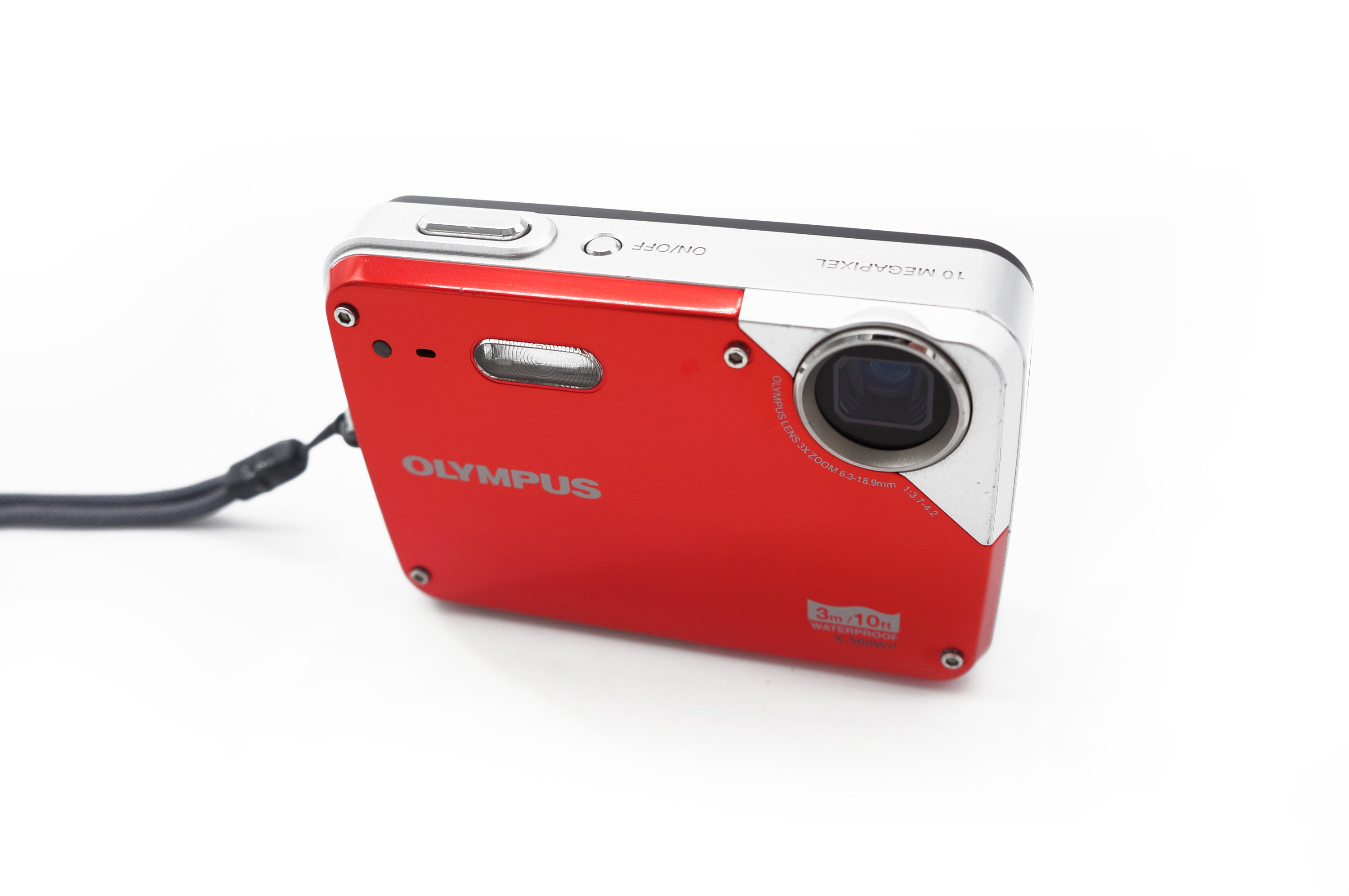 Vintage Waterproof Olympus X-560WP 10MP Blue Digital Camera Digi