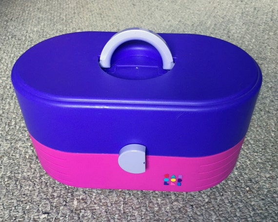 Vintage Caboodles Cosmetic Case Pink Purple Caboo… - image 1
