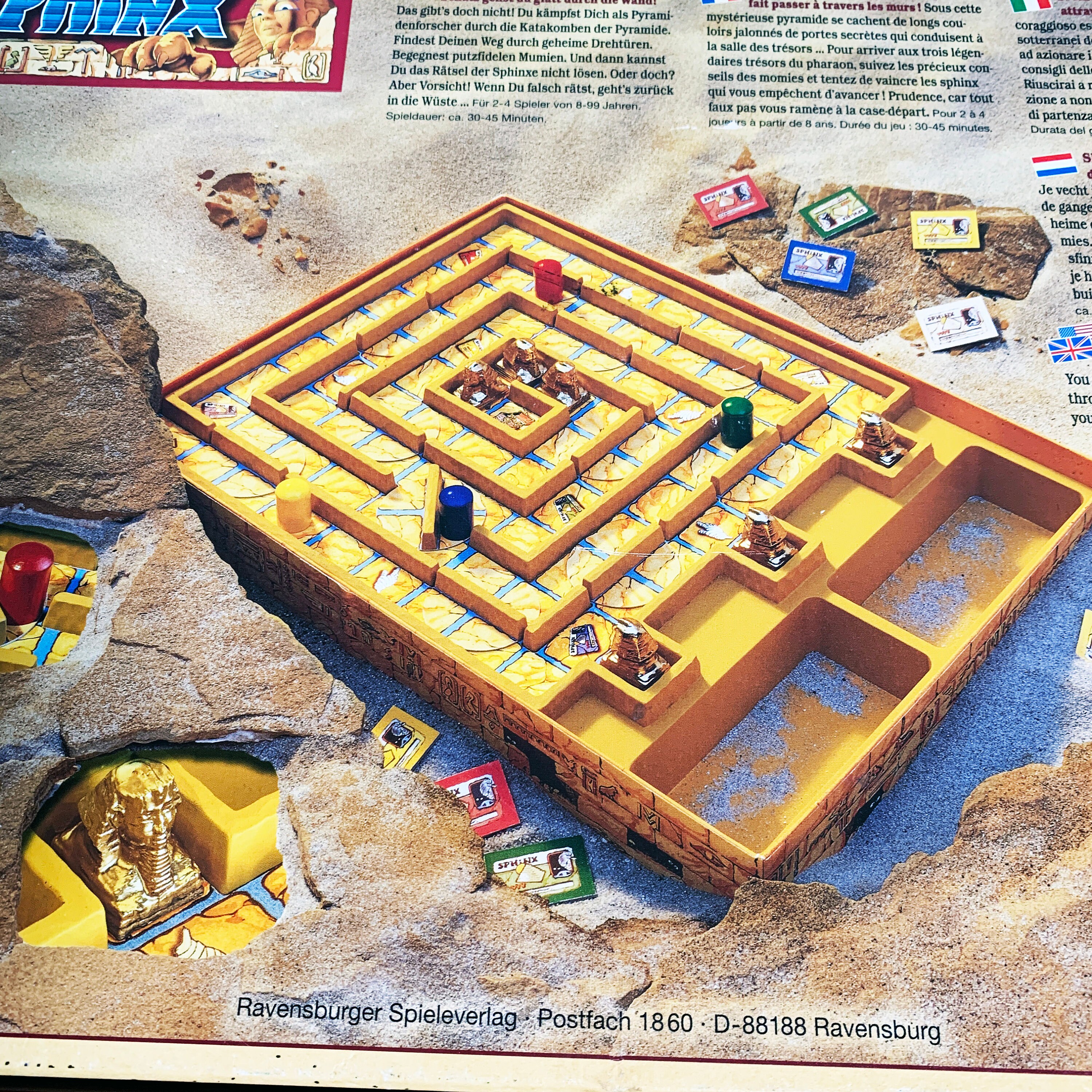 Vintage Sphinx by Ravensburger Board Game Complete Fishing Game