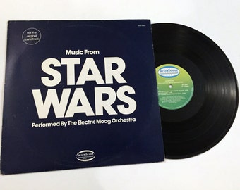 Vintage Electric Moog Orchestra: Music From Star Wars Soundtrack LP Record Vinyl 1977 Rare