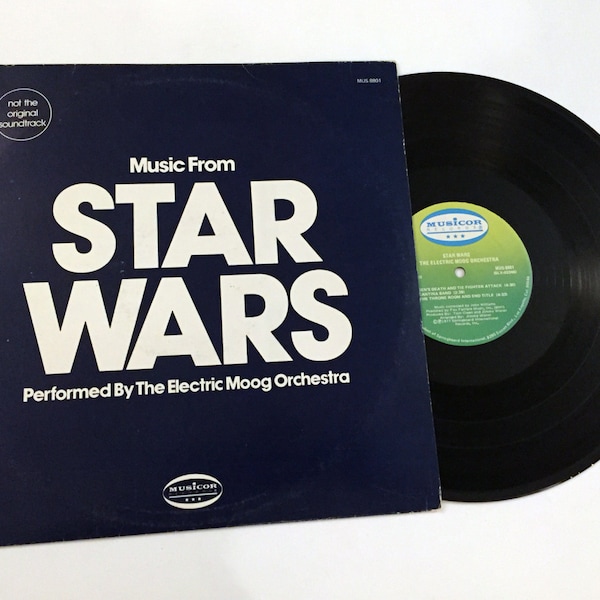 Vintage Electric Moog Orchestra: Music From Star Wars Soundtrack LP Record Vinyl 1977