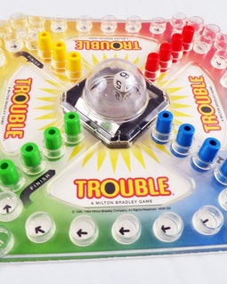 Vintage Pop O Matic Trouble 1990s Hasbro Board Game Complete Pop-o