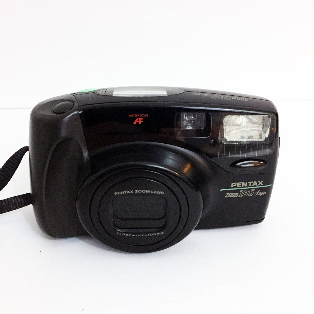 Vintage Pentax Zoom 105 Super Camera 35mm Film Point and Click Camera