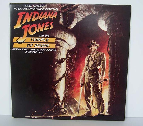 Vintage LP Indiana Jones Temple of Doom Soundtrack Record Vinyl
