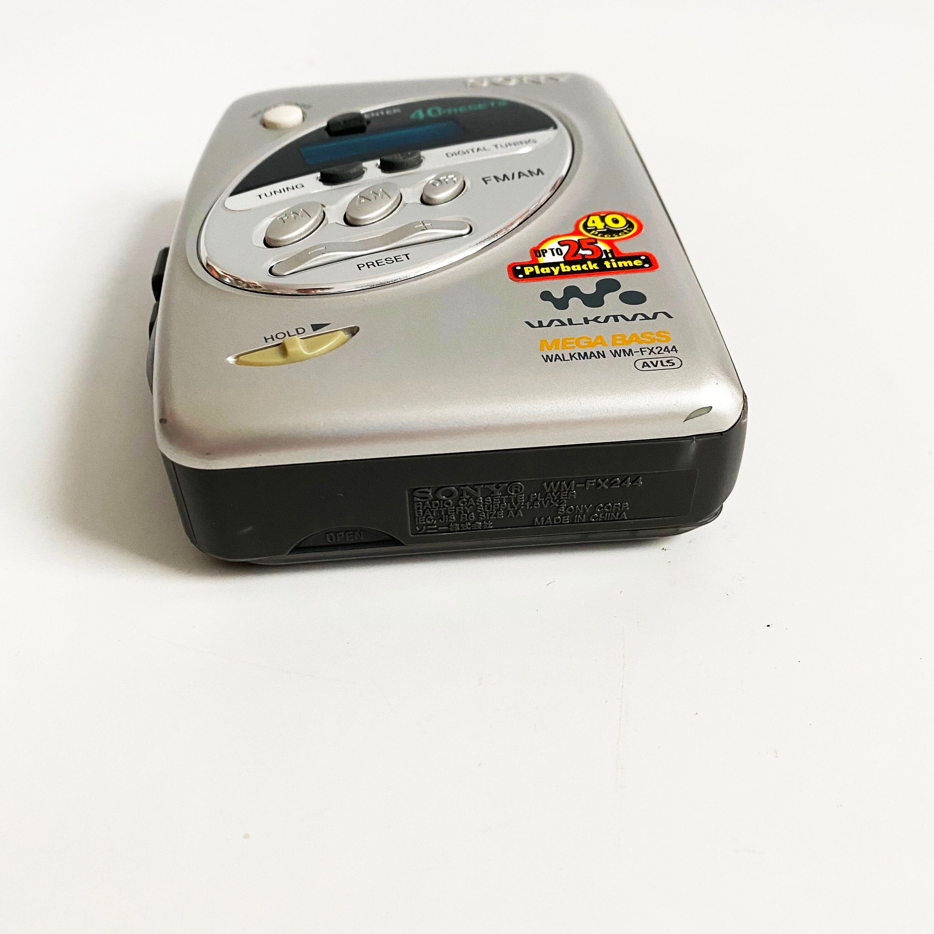 Vintage Sony Walkman WM-FX244 Cassette AM/FM Mega Bass Weather