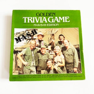 Rare Vintage Mash Trivia Game Complete TV Show 1980s 1984 Board Game Television M*A*S*H Edition Golden Trivia