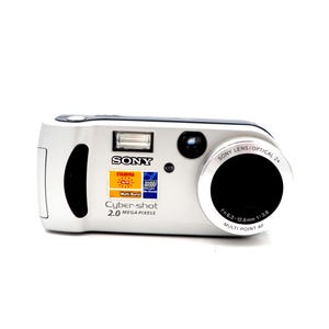 Vintage Sony Cyber-shot DSC-P51 2MP Silver Digital Camera Digi Zoom AF Point Shoot Camera Tested Works Autofocus Y2k Megapixels Digicam