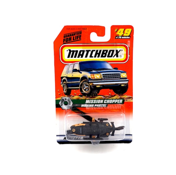 Vintage 1997 Matchbox Mission Chopper #49 – Series 7 Rough 'N