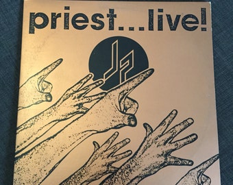 Vintage Judas Priest Live Double Album 1987 Vinyl LP Record