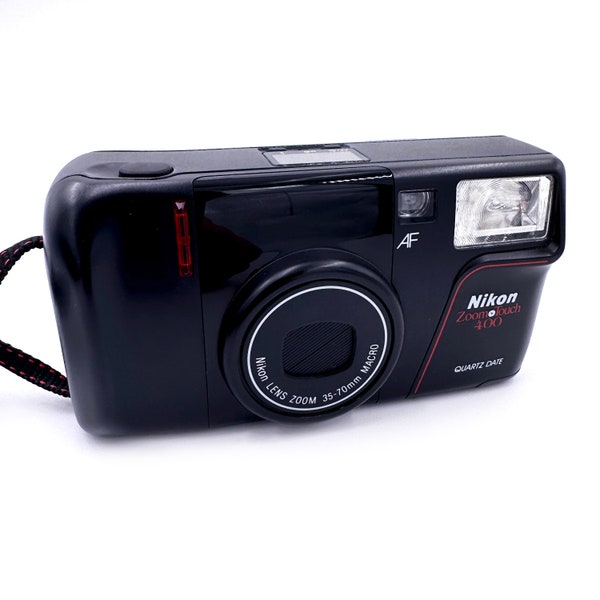 Vintage Nikon Zoom Touch 400 AF Point Shoot 35mm Film Camera Tested Works Autofocus Lomo Retro with Case