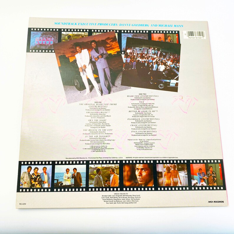 Vintage Miami Vice TV Show Soundtrack LP Record Vinyl 12 Etsy