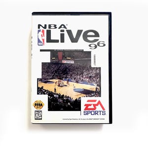 Vintage Sega Genesis NBA Live 96 Tested Excellent Very Clean 1996 Video Game Complete Sports Basketball