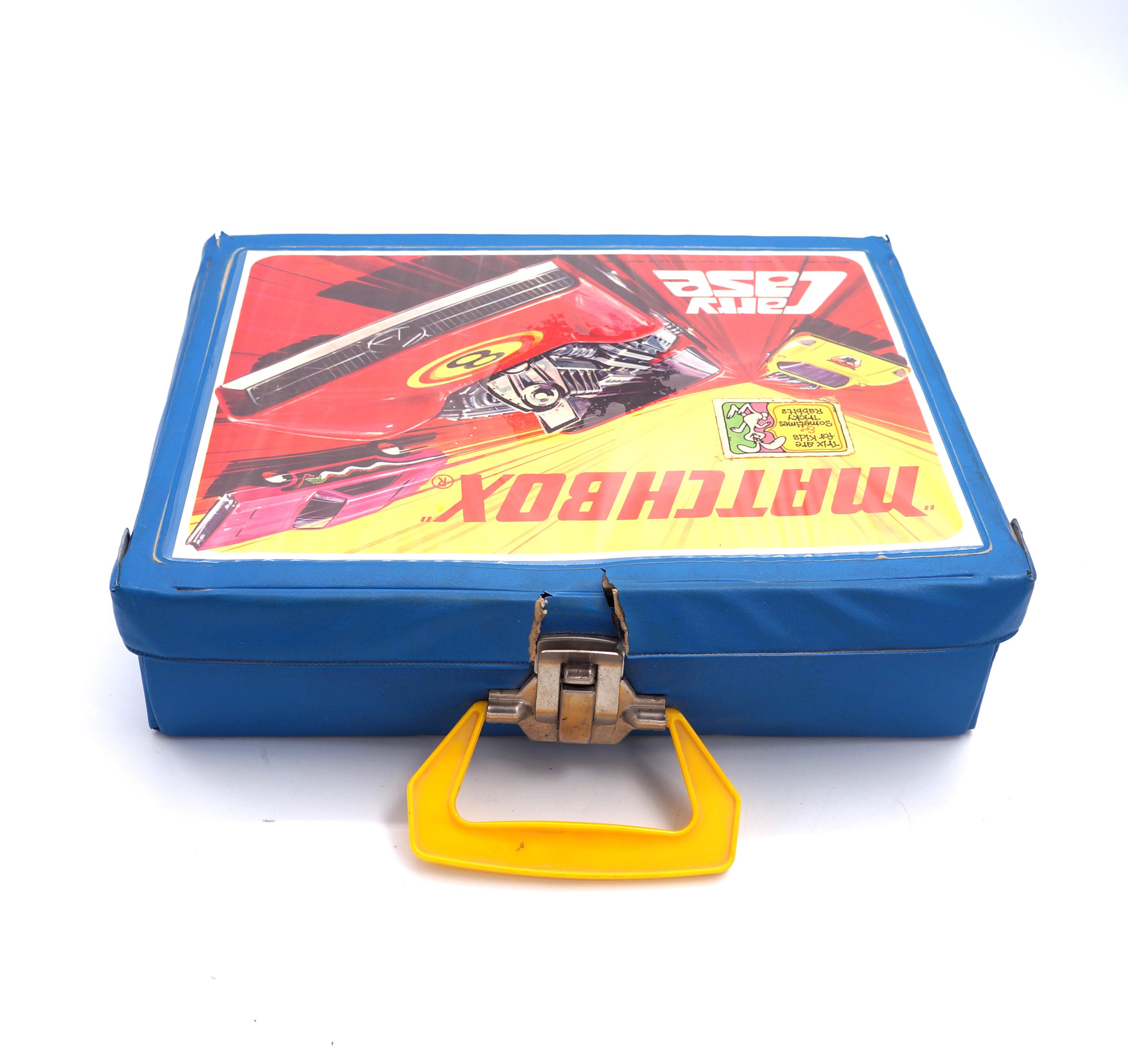 Vintage 1971 Matchbox Official Collector Car Carrying Case Blue