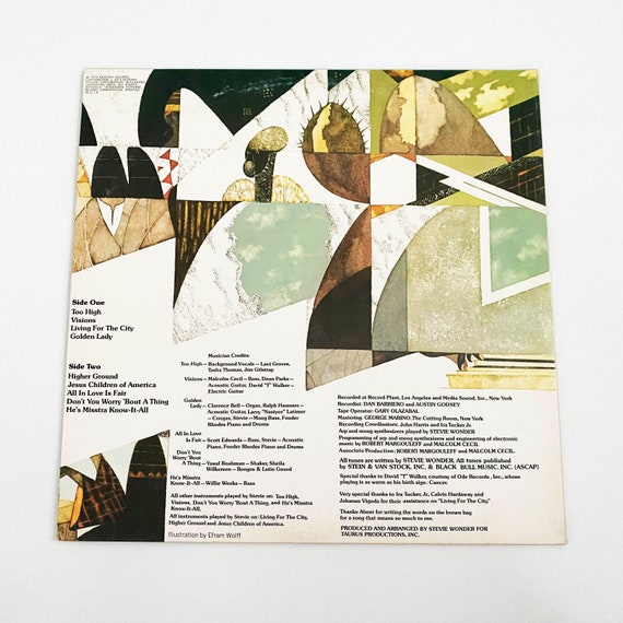 Innervisions Vinyl LP Album: Stevie Wonder Soul Funk Classic